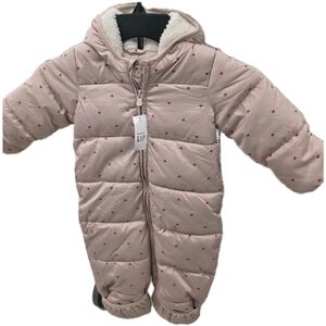 GAP Blush Heart-Print Kids Footie